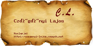 Czégényi Lajos névjegykártya