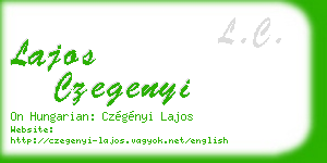 lajos czegenyi business card